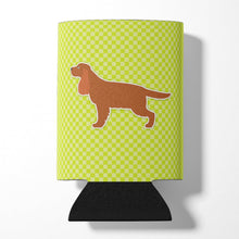 Load image into Gallery viewer, English Cocker Spaniel Checkerboard Green Can or Bottle Hugger BB3812CC