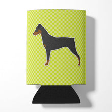 Load image into Gallery viewer, German Pinscher Checkerboard Green Can or Bottle Hugger BB3813CC