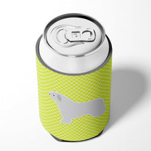 Load image into Gallery viewer, Spanish Water Dog Checkerboard Green Can or Bottle Hugger BB3815CC