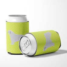 Load image into Gallery viewer, Spanish Water Dog Checkerboard Green Can or Bottle Hugger BB3815CC