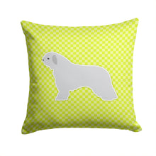 Load image into Gallery viewer, Spanish Water Dog Checkerboard Green Throw Pillow - 14x14 Decorative Pillow – Art for Your Home &amp; Patio BB3815PW1414