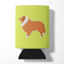 Load image into Gallery viewer, Collie Checkerboard Green Can or Bottle Hugger BB3816CC