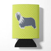 Load image into Gallery viewer, Bearded Collie Checkerboard Green Can or Bottle Hugger BB3817CC