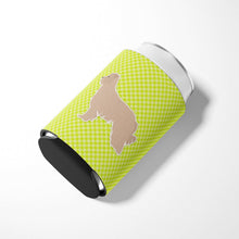 Load image into Gallery viewer, Pyrenean Shepherd Checkerboard Green Can or Bottle Hugger BB3818CC
