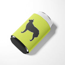 Load image into Gallery viewer, Croatian Sheepdog Checkerboard Green Can or Bottle Hugger BB3821CC