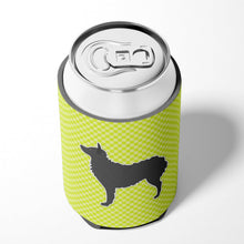 Load image into Gallery viewer, Croatian Sheepdog Checkerboard Green Can or Bottle Hugger BB3821CC