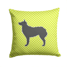 Load image into Gallery viewer, Croatian Sheepdog Checkerboard Green Throw Pillow - 14x14 Decorative Pillow – Art for Your Home &amp; Patio BB3821PW1414