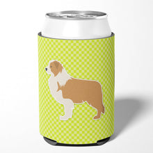 Load image into Gallery viewer, Red Border Collie Checkerboard Green Can or Bottle Hugger BB3822CC