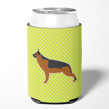 Load image into Gallery viewer, German Shepherd Checkerboard Green Can or Bottle Hugger BB3824CC