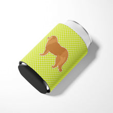 Load image into Gallery viewer, Caucasian Shepherd Dog Checkerboard Green Can or Bottle Hugger BB3825CC