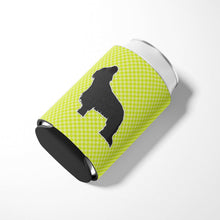 Load image into Gallery viewer, Briard Checkerboard Green Can or Bottle Hugger BB3826CC