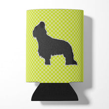Load image into Gallery viewer, Briard Checkerboard Green Can or Bottle Hugger BB3826CC