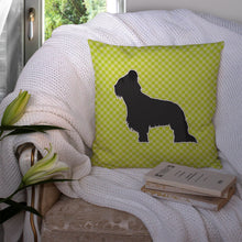 Load image into Gallery viewer, Briard Checkerboard Green Throw Pillow - 14x14 Decorative Pillow – Art for Your Home &amp; Patio BB3826PW1414