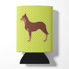 Load image into Gallery viewer, Australian Kelpie Dog Checkerboard Green Can or Bottle Hugger BB3829CC