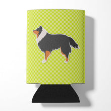 Load image into Gallery viewer, Sheltie/Shetland Sheepdog Checkerboard Green Can or Bottle Hugger BB3830CC