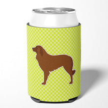 Load image into Gallery viewer, Portuguese Sheepdog Dog Checkerboard Green Can or Bottle Hugger BB3831CC