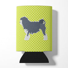 Load image into Gallery viewer, Lowchen Checkerboard Green Can or Bottle Hugger BB3835CC