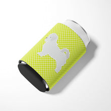 Load image into Gallery viewer, Maltese Checkerboard Green Can or Bottle Hugger BB3836CC