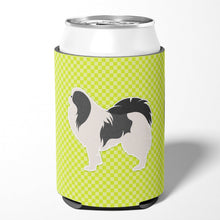 Load image into Gallery viewer, Japanese Chin Checkerboard Green Can or Bottle Hugger BB3837CC