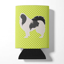 Load image into Gallery viewer, Japanese Chin Checkerboard Green Can or Bottle Hugger BB3837CC