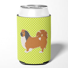 Load image into Gallery viewer, Pekingese Checkerboard Green Can or Bottle Hugger BB3838CC