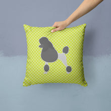 Load image into Gallery viewer, Poodle Checkerboard Green Throw Pillow - 14x14 Decorative Pillow – Art for Your Home &amp; Patio BB3839PW1414