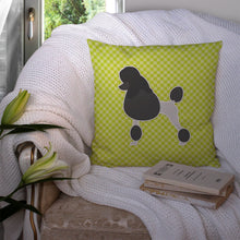 Load image into Gallery viewer, Poodle Checkerboard Green Throw Pillow - 14x14 Decorative Pillow – Art for Your Home &amp; Patio BB3839PW1414
