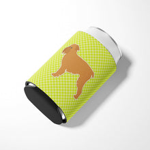 Load image into Gallery viewer, Brussels Griffon Checkerboard Green Can or Bottle Hugger BB3840CC