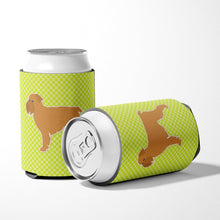 Load image into Gallery viewer, Brussels Griffon Checkerboard Green Can or Bottle Hugger BB3840CC