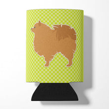 Load image into Gallery viewer, Pomeranian Checkerboard Green Can or Bottle Hugger BB3842CC