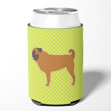 Load image into Gallery viewer, Pug Checkerboard Green Can or Bottle Hugger BB3847CC