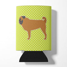 Load image into Gallery viewer, Pug Checkerboard Green Can or Bottle Hugger BB3847CC