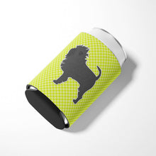 Load image into Gallery viewer, Affenpinscher Checkerboard Green Can or Bottle Hugger BB3848CC