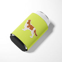 Load image into Gallery viewer, Cavalier King Charles Spaniel Checkerboard Green Can or Bottle Hugger BB3849CC