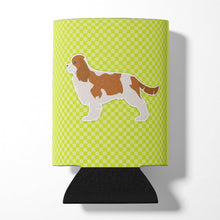 Load image into Gallery viewer, Cavalier King Charles Spaniel Checkerboard Green Can or Bottle Hugger BB3849CC