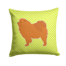 Load image into Gallery viewer, Chow Chow Checkerboard Green Throw Pillow - 14x14 Decorative Pillow – Art for Your Home &amp; Patio BB3851PW1414