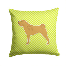 Load image into Gallery viewer, Shar Pei Checkerboard Green Throw Pillow - 14x14 Decorative Pillow – Art for Your Home &amp; Patio BB3852PW1414