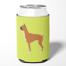 Load image into Gallery viewer, Boxer Checkerboard Green Can or Bottle Hugger BB3853CC