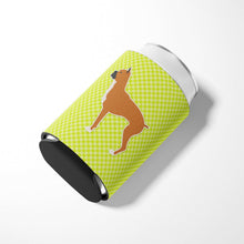 Load image into Gallery viewer, Boxer Checkerboard Green Can or Bottle Hugger BB3853CC