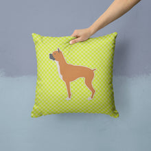 Load image into Gallery viewer, Boxer Checkerboard Green Throw Pillow - 14x14 Decorative Pillow – Art for Your Home &amp; Patio BB3853PW1414