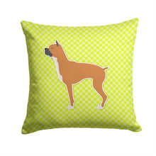 Load image into Gallery viewer, Boxer Checkerboard Green Throw Pillow - 14x14 Decorative Pillow – Art for Your Home &amp; Patio BB3853PW1414