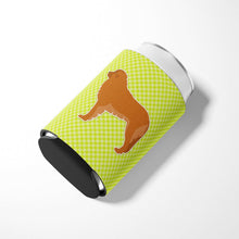 Load image into Gallery viewer, Leonberger Checkerboard Green Can or Bottle Hugger BB3858CC