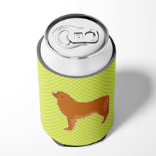Load image into Gallery viewer, Leonberger Checkerboard Green Can or Bottle Hugger BB3858CC