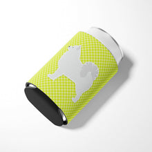 Load image into Gallery viewer, Samoyed Checkerboard Green Can or Bottle Hugger BB3859CC