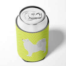 Load image into Gallery viewer, Samoyed Checkerboard Green Can or Bottle Hugger BB3859CC