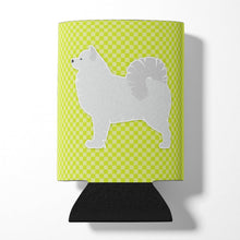 Load image into Gallery viewer, Samoyed Checkerboard Green Can or Bottle Hugger BB3859CC