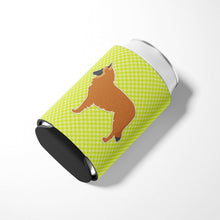 Load image into Gallery viewer, Belgian Shepherd Checkerboard Green Can or Bottle Hugger BB3861CC