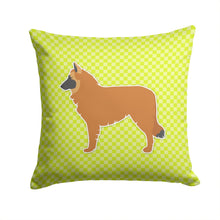 Load image into Gallery viewer, Belgian Shepherd Checkerboard Green Throw Pillow - 14x14 Decorative Pillow – Art for Your Home &amp; Patio BB3861PW1414