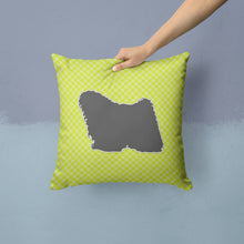 Load image into Gallery viewer, Puli Checkerboard Green Throw Pillow - 14x14 Decorative Pillow – Art for Your Home &amp; Patio BB3863PW1414