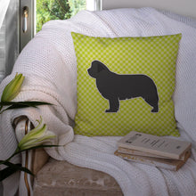 Load image into Gallery viewer, Newfoundland Checkerboard Green Throw Pillow - 14x14 Decorative Pillow – Art for Your Home &amp; Patio BB3864PW1414